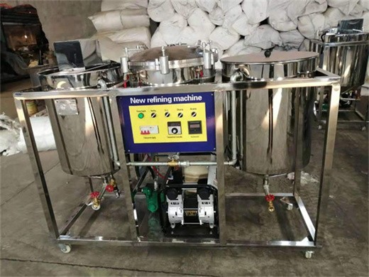 quelles machines sont utilisées dans le processus de fabrication de l'huile de cuisson